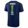 thumbnail image 3 of Men's College Navy Seattle Seahawks Number One Dad T-Shirt, 3 of 3