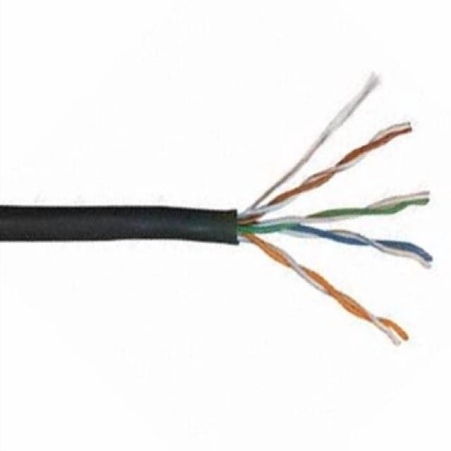 131321-00 - CABLE CAT5E FT6 SOL BLK 1000 Pieds UTP 4/24AWG 350MHZ Plénum