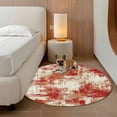 thumbnail image 2 of Red Ombre Round Area Rug 8Ft Washable Large Circle Rugs for Living Room Dorm, Gradient Abstract Art Vintage Non-Slip Carpet Floor Mats Indoor Outdoor Carpet Runner Aesthetic Home Decor, 2 of 8