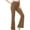 Khaki, variant on ABATAB Women's Flare Yoga Pants with Pockets Crossover High Waisted Bootcut Yoga Leggings Bell Bottom Workout Gym Trousers