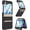 Black, variant on Phone Case Compatible for Samsung Galaxy Z Flip 6 with Hinge Protection, Flip 6 Plating Metal Design Shockproof Full Body Protective Phone Case Cover for Galaxy Z Flip 6 5G(Purple)