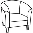 thumbnail image 2 of Lorell, LLR82096, Fabric Club Armchair, 1 Each, 2 of 4