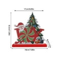 thumbnail image 2 of Xihbxyly Adornos Navideños de Papá Noel, Diseño de Placa de Madera, Centro de Mesa Festivo, Decoración Navideña, Regalo Perfecto de Navidad, 18 Cm de Largo, 1 Pieza Incluida., 2 of 5