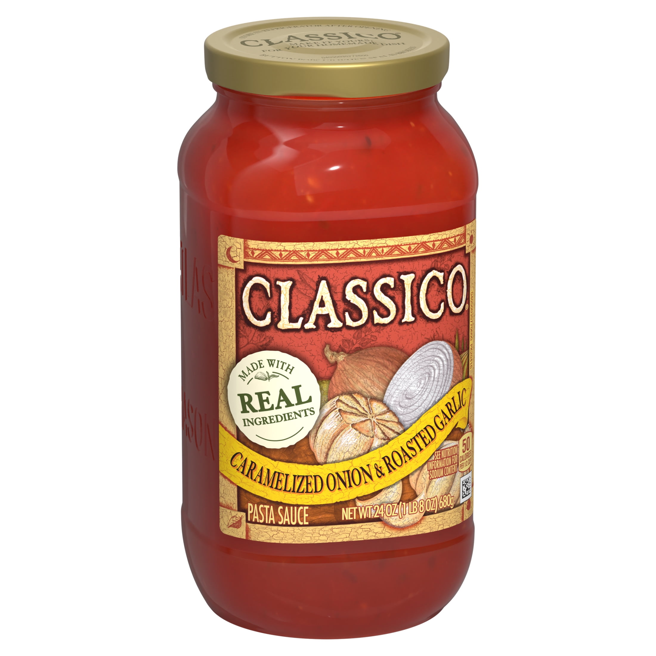 Classico Caramelized Onion & Roasted Garlic Pasta Sauce, 24 oz Jar