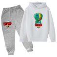 thumbnail image 3 of Conjunto de 2 piezas con capucha y pantalones para niños y niñas, chándal con estampado de juego de moda para primavera y otoño, de 3 a 13 años, trajes clásicos de anime, 3 of 5