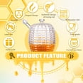thumbnail image 4 of tamizeot Large Capacity Glass Honey Jar With Dipper Easy To Clean And Wide Applications Exquisite Appearance A, 4 of 6