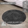 thumbnail image 2 of Home Weavers Classy Bathmat 100% Cotton Tufted Bath Rug, Extra Soft and Absorbent Bath Rugs, Machine Washable bath rugs for Bathroom, 30" Round, Gray, 2 of 10