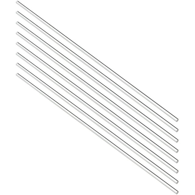 Unique Bargains Barre Ronde en Acrylique Solide Transparent 3mmx250mm 8 Pcs