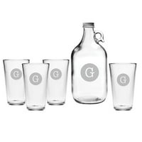 Susquehanna Gl Susquehanna Gl Typewriter Monogram 5 Piece Growler Pint Set