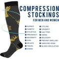 thumbnail image 4 of FREEAMG Christmas Decoration Compression Socks for Men & Women Running Stockings Knee High Socks for Gardening Running Cycling Travel and Climbing, 1 Pair, 4 of 7