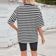 thumbnail image 5 of mfyjkho Tops Para Hacer Ejercicio Para Mujer, Camiseta Informal Holgada De Manga Corta Con Cuello Redondo Y Estampado A Rayas Para Mujer Tops Para Hacer Ejercicio Para Mujer S, 5 of 6