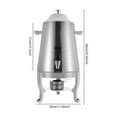 thumbnail image 2 of 3.43Gallon Stainless Steel Hot Beverage Dispenser,Coffee Chafer Urn with Spigot&Fuel Holder,Cold&Hot Drinks Dispenser for Milk Coffee Tea Juice - Parties Catering Buffet Event, 2 of 20