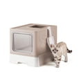 thumbnail image 1 of Caja de arena para gatos Qualasision grande cerrada con tapa y cuchara, 1 of 7