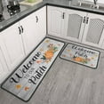 thumbnail image 2 of Welcome To Our Pumpkin Patch Gray Kitchen Rugs Set 2Pcs Non-Slip Kitchen Rug and Mat Waterproof Comfort Kitchen Standing Area Mat for Kitchen Floor Doormat Outdoor Harvest Decor 17"x48"+17"x24", 2 of 5