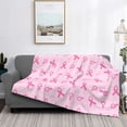 thumbnail image 2 of Naloa Breast Cancer Awareness 1 Flannel Blankets - Thick and Warm Blanket for Winter, Soft Fuzzy Plush King Blanket for All Seasons50"x40", 2 of 6