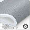 thumbnail image 3 of OEAKAY Soft and Plush Non-Slip White Microfiber Bath Rug, 24" x 16", Super Absorbent, 3 of 7