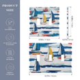thumbnail image 2 of Yayeee Toggle Light Switch Wall Plate 3-Gang 6.37"x4.48" Decorative Outlet Cover, Dark Blue Hand Drawn Sailboats, 2 of 7