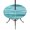 Turquoise, Aqua, White, variant on Round Outdoor Tablecloth with Umbrella Hole and Zipper, Blue Grey Ombre Tablecloth with Elastic Waterproof, Vintage Shabby Gray Abstract Art Patio Table Covers for 45" - 54" Picnic Pool Tables