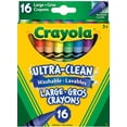 thumbnail image 1 of Gros crayons de cire lavables, couleurs variées, 16 ct, 1 of 6