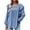 Blue(Trending), variant on Womens Versatile Tee Women's Solid Color Long Sleeved Round Neck Pullover Top