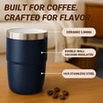 thumbnail image 3 of NexTone 8 oz Small Coffee Cup with Magnetic Lid, Ceramic-Lined 18/8 Stainless Steel, Double-Wall Vacuum Insulated, Stackable, Dishwasher Safe, Mini Tumbler for On-the-Go, 2 Pack, White, 3 of 9