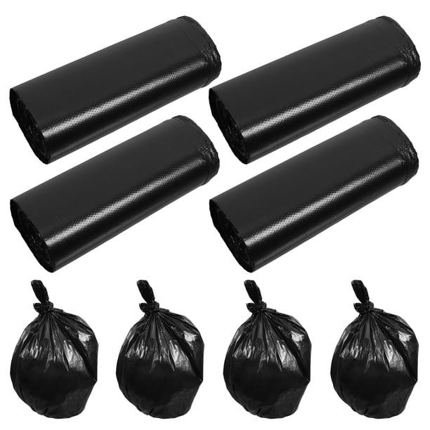 4 rollos de bolsas de basura de plástico para baño, prácticas y gruesas