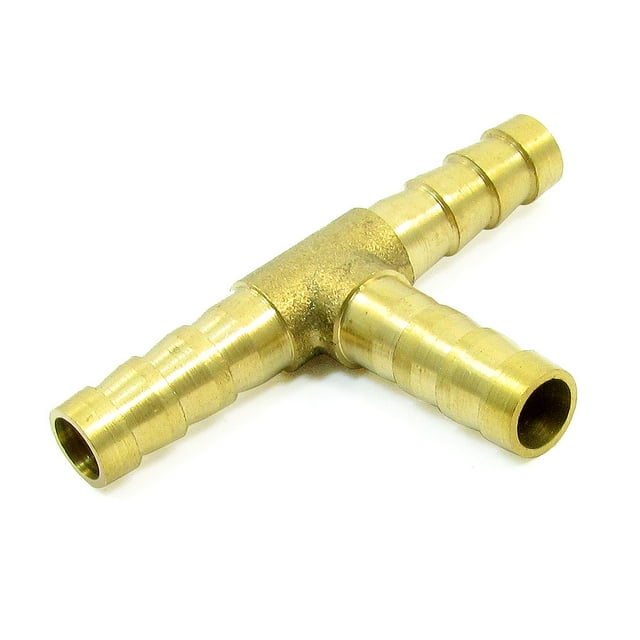 Adaptador de conector de lengüeta de manguera en T Unique Bargains de latón para tubería de gas aire 8 mm