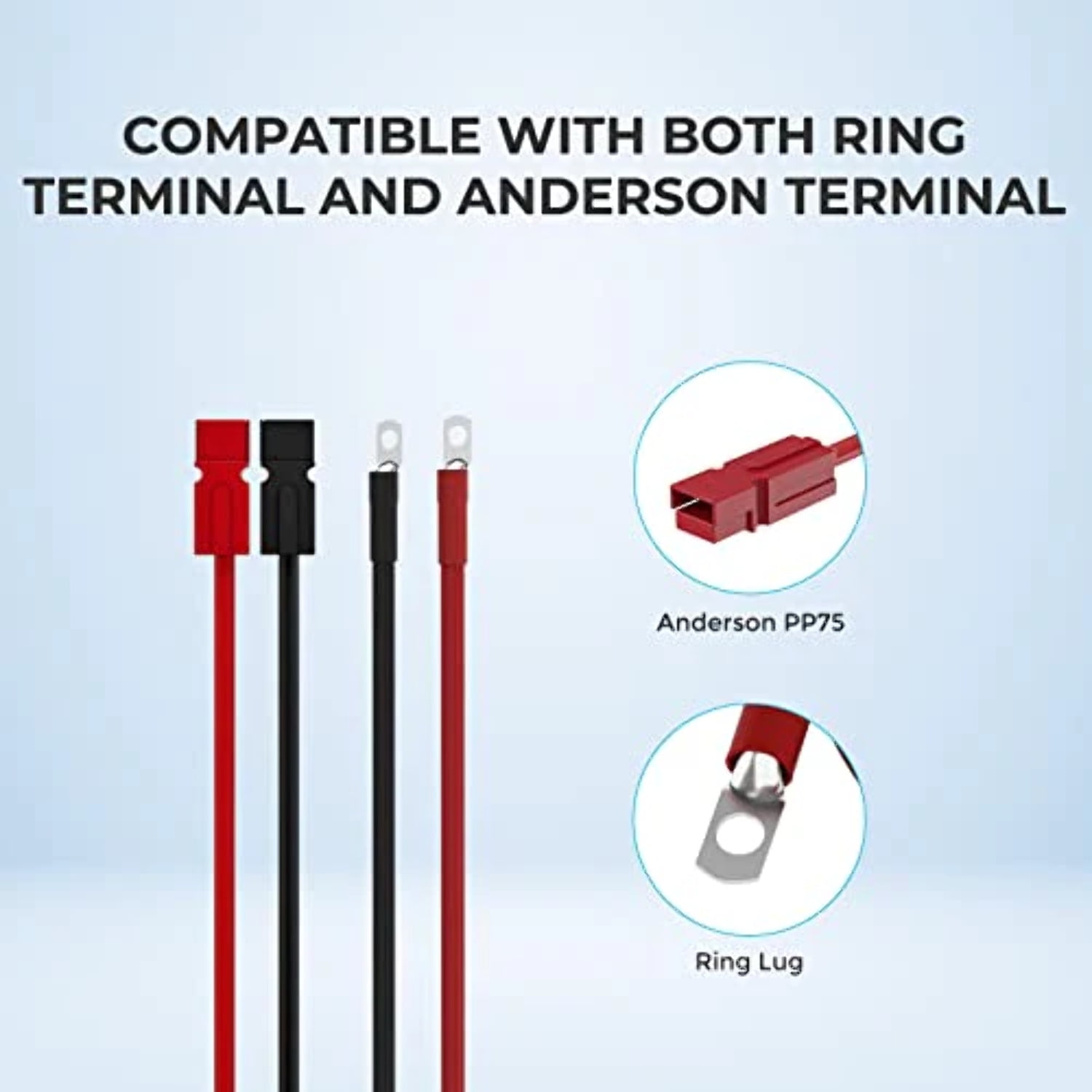 Renogy 5FT 6AWG Anderson Adapter Cable（Anderson PP75 - Anderson SB120）