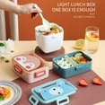 thumbnail image 2 of Bento Box,Bento Lunch Box,Shatterproof Crystal Clear Base,Food Storage Container,Under $10, 2 of 10