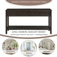 thumbnail image 4 of Hommoo Rustic Entryway Console Table, 60" Long Sofa Table with Drawers and Bottom Shelf for Storage (Espresso), 4 of 8