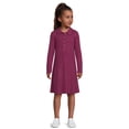 thumbnail image 2 of Wonder Nation Girls Long Sleeve Collared Dress, Sizes 4-18 & Plus, 2 of 5