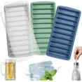 thumbnail image 1 of KAIYANG Bandeja para cubitos de hielo, paquete de 3, de silicona, con tapa extraíble antiderrames, 10 cavidades, sin BPA, azul, verde y gris, 1 of 5