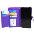 thumbnail image 2 of Exian iPhone 11 Pro PU Leather Wallet with Pocket for Cards, Purple, 2 of 2
