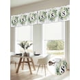 thumbnail image 5 of 2 Pack Letter S Valance for Window Alphabet Green Eucalyptus Leaves Plant Simple Kitchen Valance Rod Pocket Short Curtain Topper Decorative Window Treatment for Living Room Bedroom 42"x18", 5 of 9