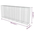 thumbnail image 2 of vidaXL Mur de Gabion avec Couvercles Acier Galvanisé 300x50x150 cm, 2 of 4
