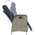 thumbnail image 3 of vidaXL 7 Piece Garden Dining Set with Cushions Grey Poly Rattan, 3 of 5