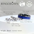 thumbnail image 5 of Adjustable size Wedding Ring Sets His And Hers Couples Women Diamond Sterling Silver Man Titanium Wedding Bands, 5 of 9