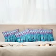 thumbnail image 3 of Ambesonne Ombre Throw Pillow Cover 4 Pack, Retro 60's Style Hippie, 18", Blue Pink, 3 of 6