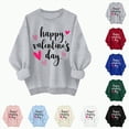 thumbnail image 2 of HCNTES Women's Valentine Long Sleeve Crew Neck Love Heart Graphic Pullover Spring Casual Comfortable Fashion Sweatshirt for Ladies(Y02-Beige,2XL), 2 of 9