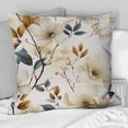thumbnail image 2 of Designart "Serene Poppies In White And Blue I" Floral Printed Throw Pillow, 2 of 5
