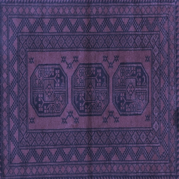 Ahgly Company Indoor Square Southwestern Blue Country Area Rugs, 6' Square