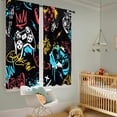 thumbnail image 3 of Gaming Boys Curtains Gamer Video Games Controller Gamepad Modern Colorful Graffiti Cool Funny Unique Rod Pocket for Kids Teens Men Bedroom Living Room Treatment Fabric 2 Panels 42Wx63H Inch, 3 of 5