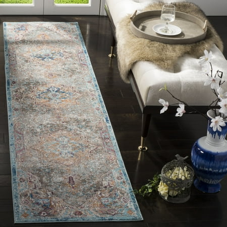 SAFAVIEH Aria Rionach Oriental Runner Rug  Beige/Blue  2  x 12