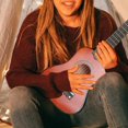 thumbnail image 3 of LOVEVER 21inch Acoustic Guitar Mini Guitar Musical Instrument Wooden Craft for Beginner Children (Coffee), 3 of 10