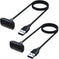 thumbnail image 1 of Paquete de 2 cables de carga compatibles con cargador Fitbit Luxe/fitbit Charge 5, soporte de base de carga USB de repuesto duradero de 3,3 pies para Fitbit Char, 1 of 5