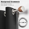 thumbnail image 2 of Outdoor Curtains for Patio Waterproof, Black Pure Color Outdoor Privacy Panels Grommet, Aesthetics Contemporary Luxury Blackout Outside Curtains for Porch/Cabana/Pergola/Gazebo 54"x95", 2 Panels, 2 of 8
