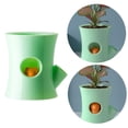 thumbnail image 4 of Maceta de plástico con autorriego con indicador de nivel de agua creativo, maceta decorativa moderna para todas las plantas de la casa, flores, hierbas Verde Zulema maceta de interior, 4 of 8