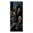 thumbnail image 1 of uhnmki Couverture de Porte d'Halloween Étoilée 71x35 Pouces Bannière de Groupe Effrayant Rideau de Porte d'Entrée Accessoire de Fête d'Halloween Maison, 1 of 2