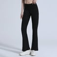 thumbnail image 3 of EFINNY Women Height Waist Flare Leg Pants Quick Dry Tight Slimming Fitness Yoga Pants, 3 of 4