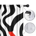thumbnail image 4 of Blackout Kids Curtains,Red and Black Modern Art Geometric Childrens Insulated Curtains Set Of 2,Bedroom Essentials,Toddler Room Decor 52x63in(132x160cm), 4 of 4